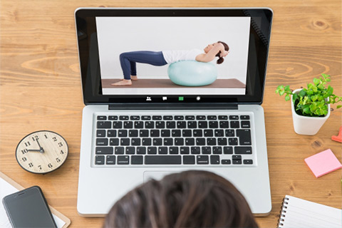 スマホやＰＣで運動内容の確認